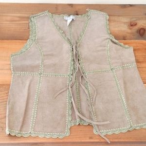 S.M. H. Handmade Authentic Leather & Embroidered Dothraki Vest Size L